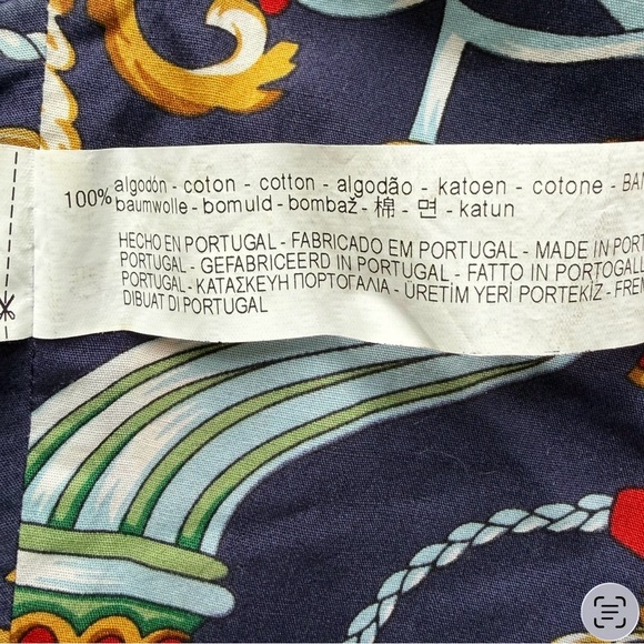 Zara Multicolor Printed Tie Front Crop Top Size XS-S Boho Coastal Mediterranean - Picture 4 of 8